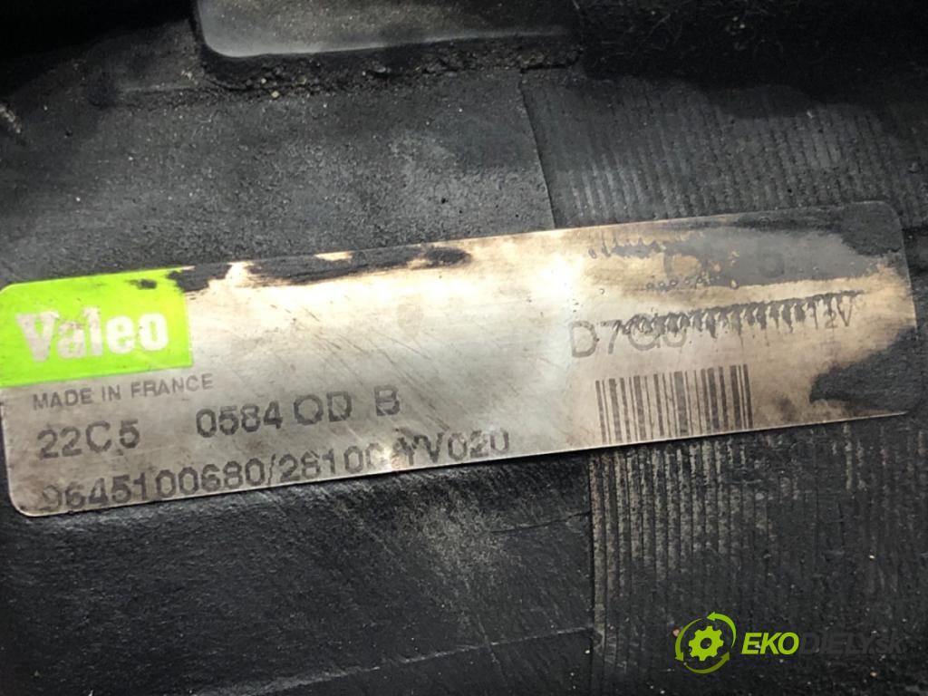 PEUGEOT 407 (6D_) 2004 - 2011    1.6 HDi 110 (6D9HZC, 6D9HYC) 80 kW [109 KM] olej napędowy 2004 - 2010  Štartér 9645100680 (Štartéry)