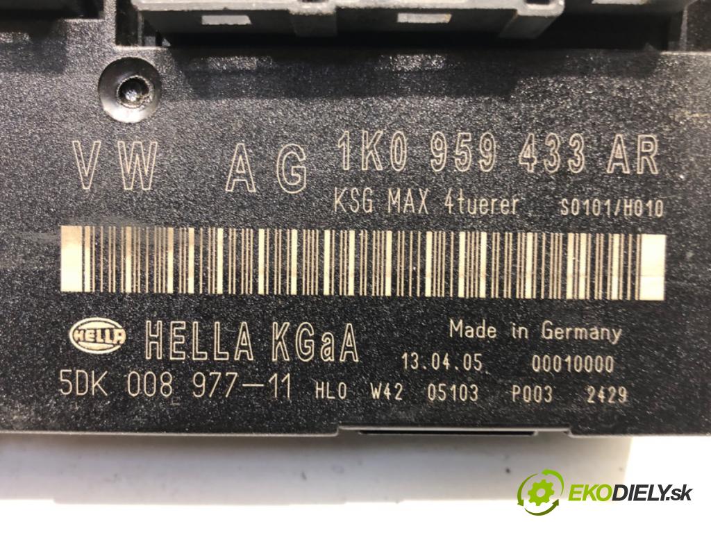 VW JETTA III (1K2) 2004 - 2013    1.9 TDI 77 kW [105 KM] olej napędowy 2005 - 2010  Modul komfortu 1K0959433AR (Moduly komfortu)