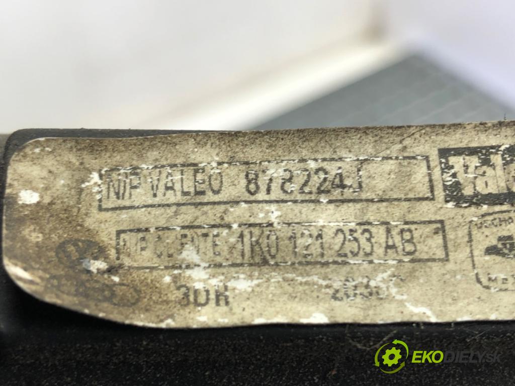 VW JETTA III (1K2) 2004 - 2013    1.9 TDI 77 kW [105 KM] olej napędowy 2005 - 2010  chladič vody 1K0121253AB (Chladiče vody)