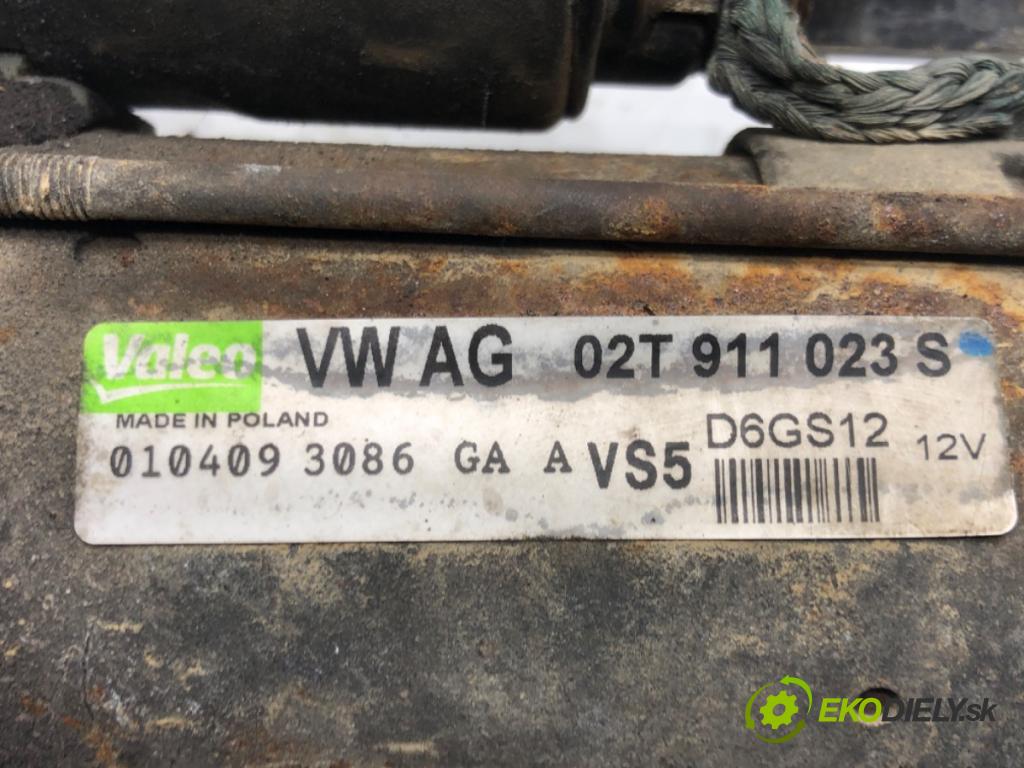 SKODA ROOMSTER Praktik (5J) 2007 - 2015    1.4 63 kW [86 KM] benzyna 2007 - 2015  Štartér 02T911023S (Štartéry)