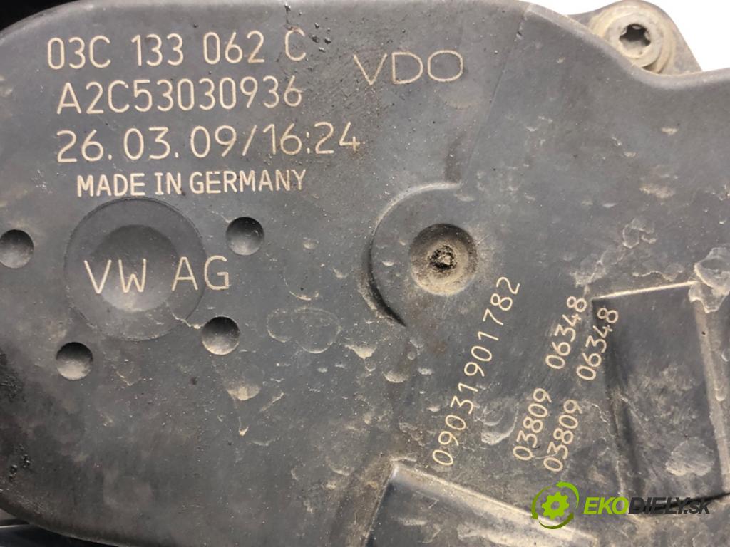 SKODA ROOMSTER Praktik (5J) 2007 - 2015    1.4 63 kW [86 KM] benzyna 2007 - 2015  Škrtiaca klapka 03C133062C (Škrtiace klapky)