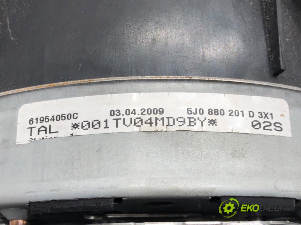 SKODA ROOMSTER Praktik (5J) 2007 - 2015    1.4 63 kW [86 KM] benzyna 2007 - 2015  AirBag volantu 5J0880201D (Airbagy)
