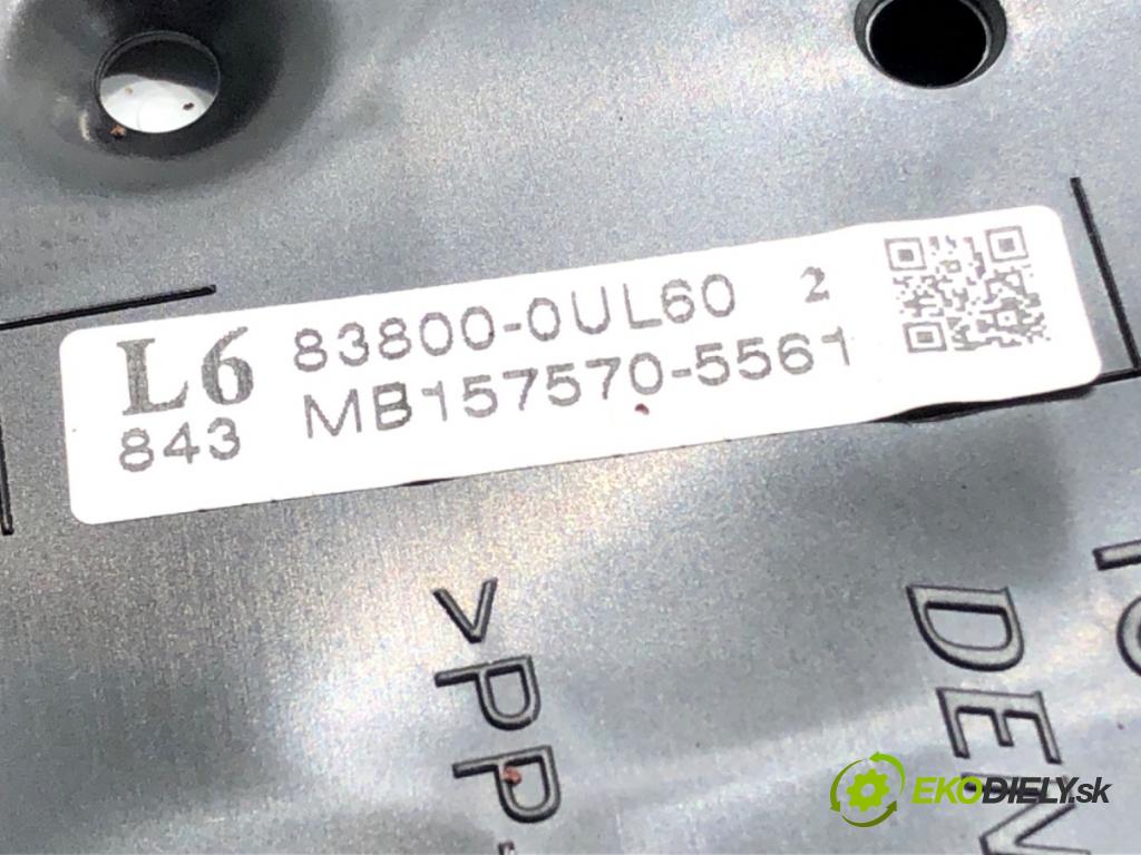 TOYOTA YARIS Nadwozie pełne / liftback (_P13_) 2012 - 2022    1.5 Hybrid (NHP130) 55 kW [75 KM] Hybryda silnik benzynowy / elektryczny 2015 - 2022  prístrojovka 83800-0UL60 (Přístrojové desky, displeje)