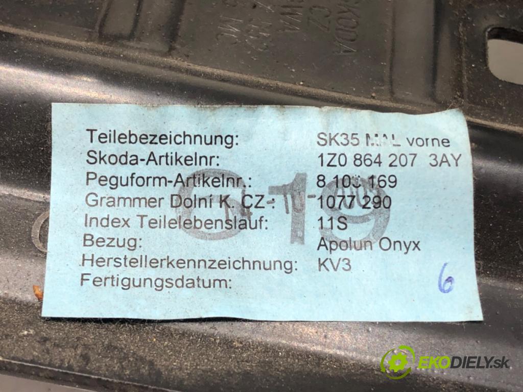 SKODA OCTAVIA II (1Z3) 2004 - 2013    1.9 TDI 77 kW [105 KM] olej napędowy 2004 - 2010  Lakťová opierka  (Lakťové opierky)