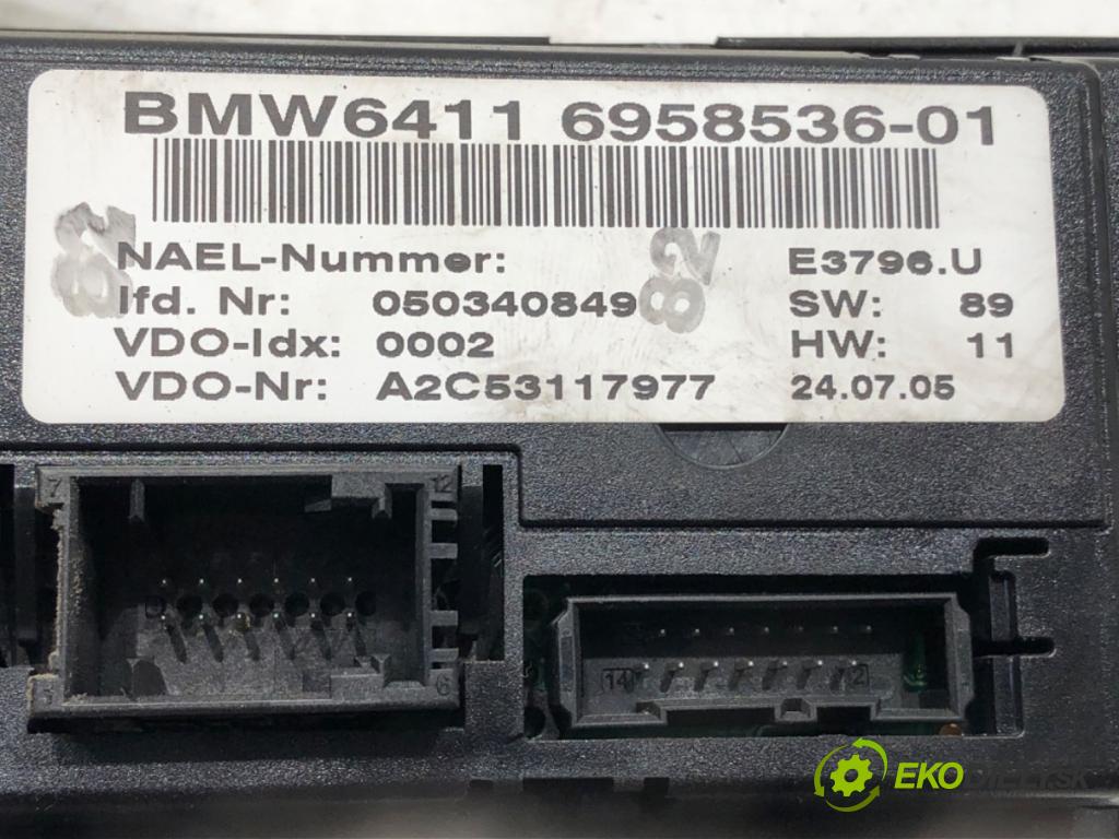 BMW 3 (E90) 2004 - 2012    320 d 120 kW [163 KM] olej napędowy 2004 - 2011  Panel ovládania kúrenia 6958536 (Prepínače, spínače, tlačidlá a ovládače kúrenia)
