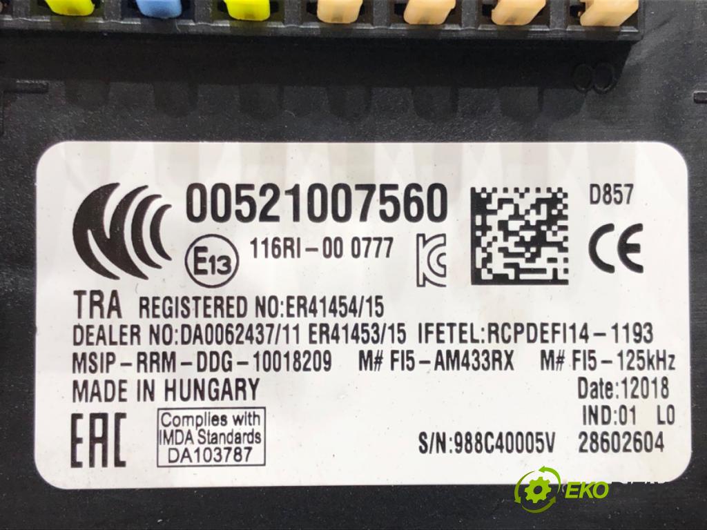 FIAT TIPO liftback (356_) 2016 - 2022    1.4 (356HXF1B) 88 kW [120 KM] benzyna 2016 - 2022  modul BSI 00521007560 (Pojistkové skříňky)