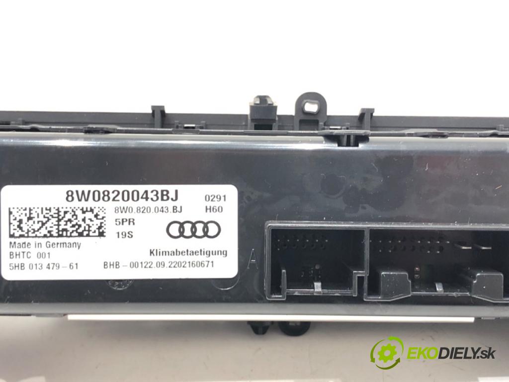 AUDI A4 B9 (8W2, 8WC) 2015 - 2022    35 TFSI Mild Hybrid 110 kW [150 KM] Hybryda silnik benzynowy / elektryczny 2018 - 2022  Panel ovládania kúrenia 8W0820043BJ (Prepínače, spínače, tlačidlá a ovládače kúrenia)