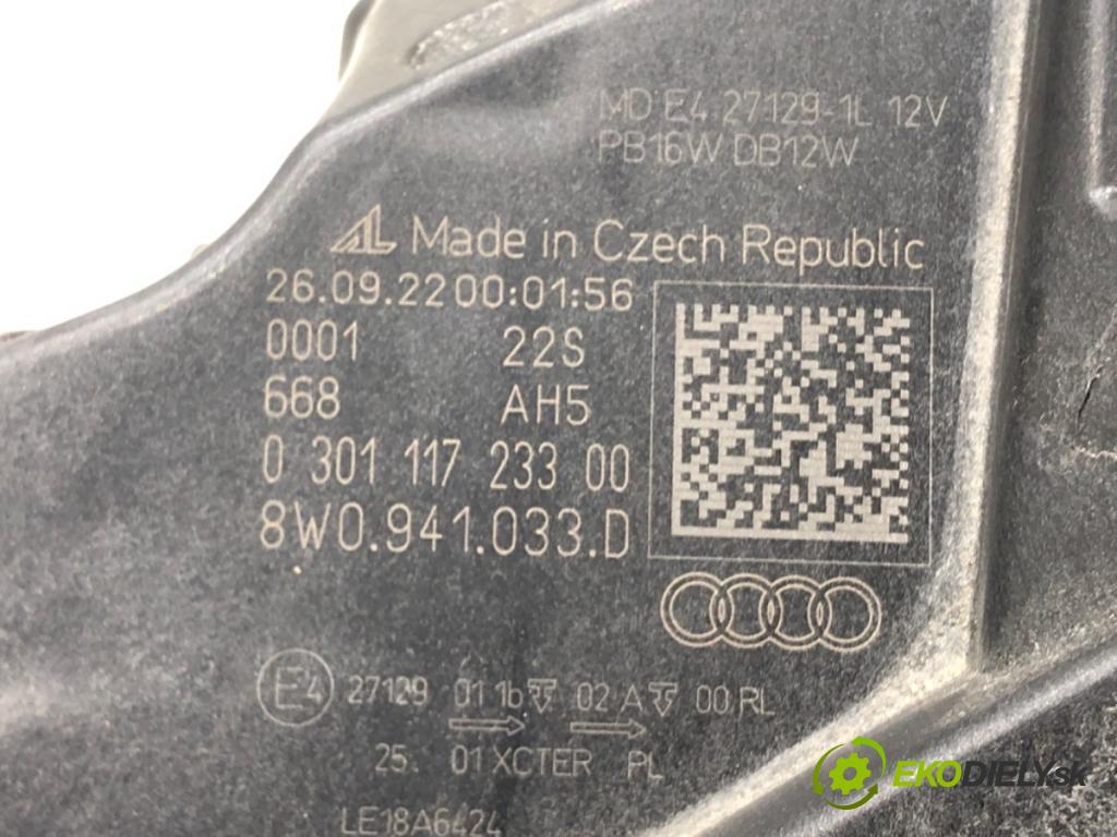 AUDI A4 B9 (8W2, 8WC) 2015 - 2022    35 TFSI Mild Hybrid 110 kW [150 KM] Hybryda silnik benzynowy / elektryczny 2018 - 2022  Svetlomet pravy predný LIFT PLNÉ: LED 8W0941033D