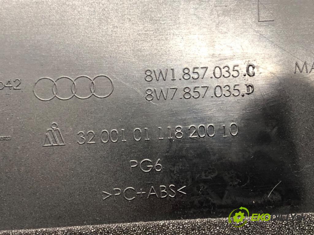 AUDI A4 B9 (8W2, 8WC) 2015 - 2022    35 TFSI Mild Hybrid 110 kW [150 KM] Hybryda silnik benzynowy / elektryczny 2018 - 2022  Priehradka, kastlík spolujazdca 8W1857035C (Priehradky, kastlíky)