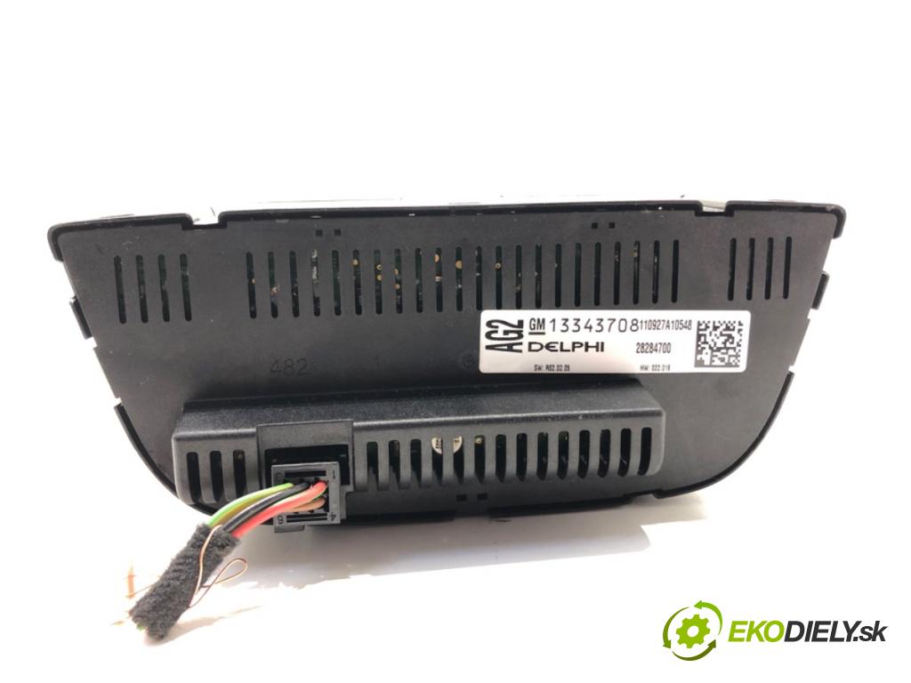 OPEL ASTRA J GTC 2011 - 2022    2.0 CDTI (08) 121 kW [165 KM] olej napędowy 2011 - 2015  Panel ovládania kúrenia 13343708 (Prepínače, spínače, tlačidlá a ovládače kúrenia)