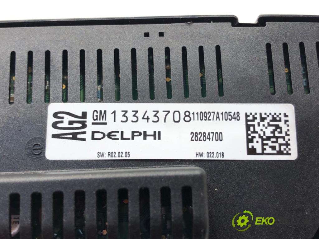 OPEL ASTRA J GTC 2011 - 2022    2.0 CDTI (08) 121 kW [165 KM] olej napędowy 2011 - 2015  Panel ovládania kúrenia 13343708 (Prepínače, spínače, tlačidlá a ovládače kúrenia)