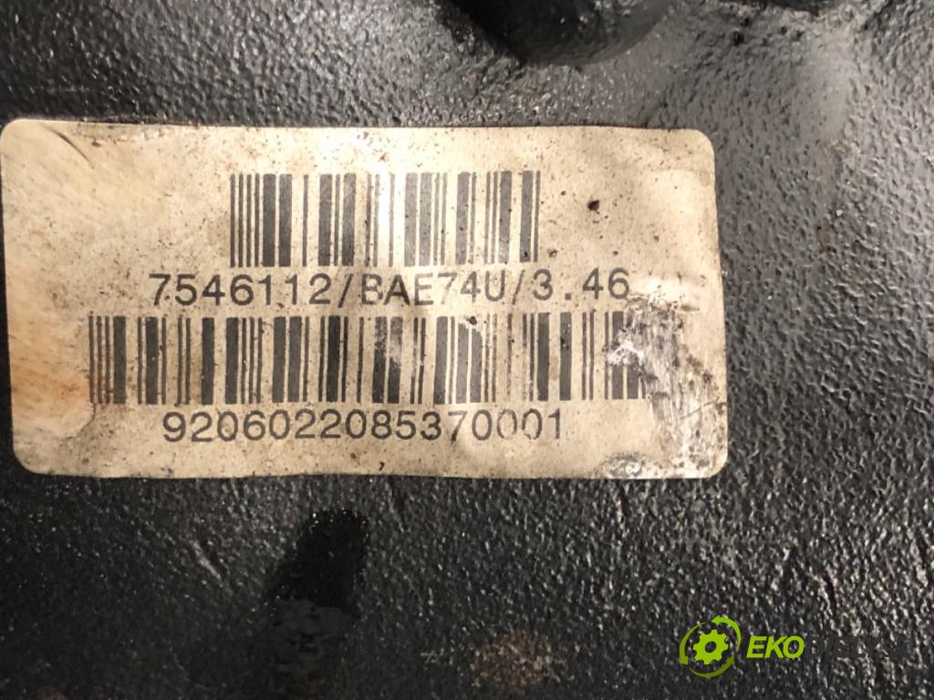 BMW X3 (E83) 2003 - 2011    3.0 d 160 kW [218 KM] olej napędowy 2005 - 2008  Most ,diferenciál predný 7546112 3.46