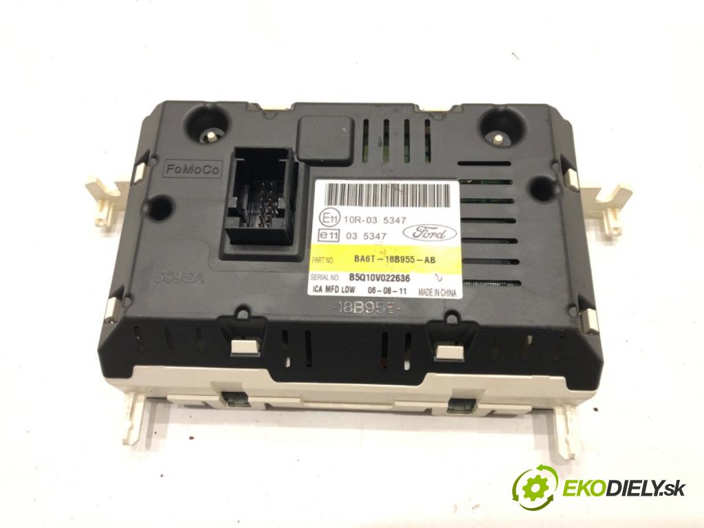 FORD FIESTA VI (CB1, CCN) 2008 - 2022    1.4 TDCi 50 kW [68 KM] olej napędowy 2009 - 2012  Dislpej BA6T-18B955-AB (Prístrojové dosky, displeje)