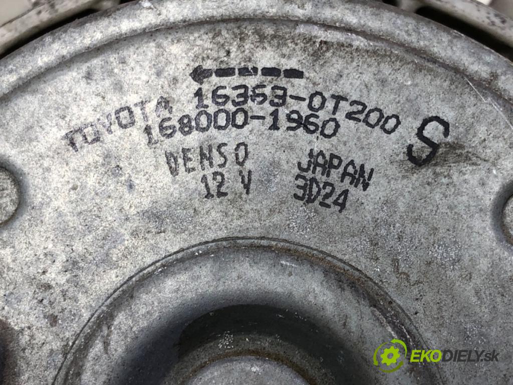 TOYOTA COROLLA sedan (_E21_) 2019 - 2022    1.8 VVTi Hybrid (ZWE211, MZEA12) 72 kW [98 KM] Hybryda silnik benzynowy / elektryczny 2019 - 2022  Ventilátor chladiča 16363-0T200 (Ventilátory)