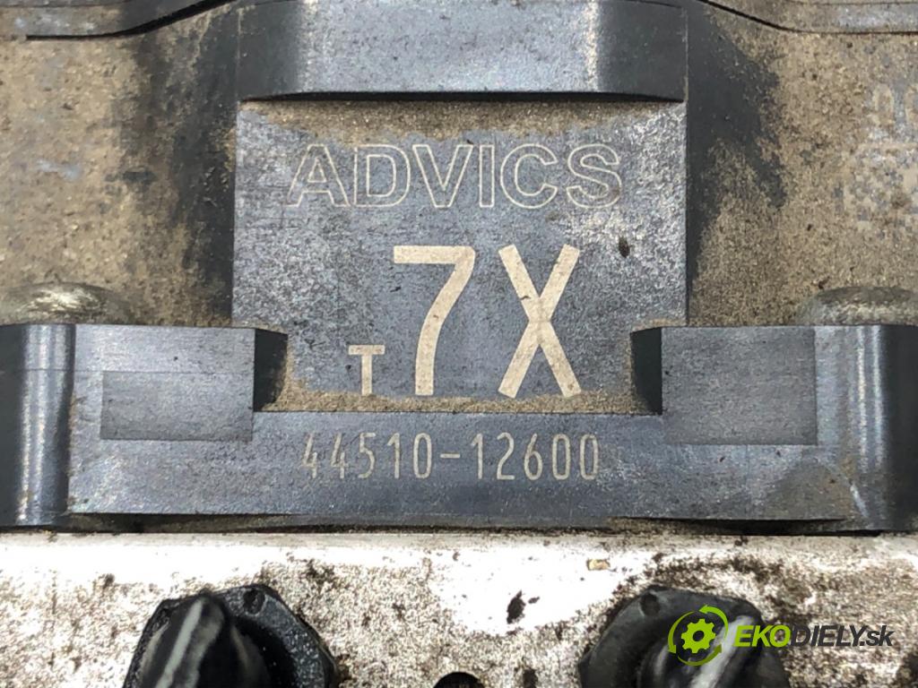 TOYOTA COROLLA sedan (_E21_) 2019 - 2022    1.8 VVTi Hybrid (ZWE211, MZEA12) 72 kW [98 KM] Hybryda silnik benzynowy / elektryczny 2019 - 2022  Pumpa ABS 44510-12600 (Pumpy ABS)