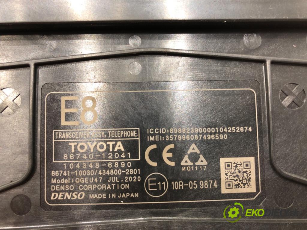 TOYOTA COROLLA sedan (_E21_) 2019 - 2022    1.8 VVTi Hybrid (ZWE211, MZEA12) 72 kW [98 KM] Hybryda silnik benzynowy / elektryczny 2019 - 2022  Modul telefónu 86740 12041 (Ostatné)