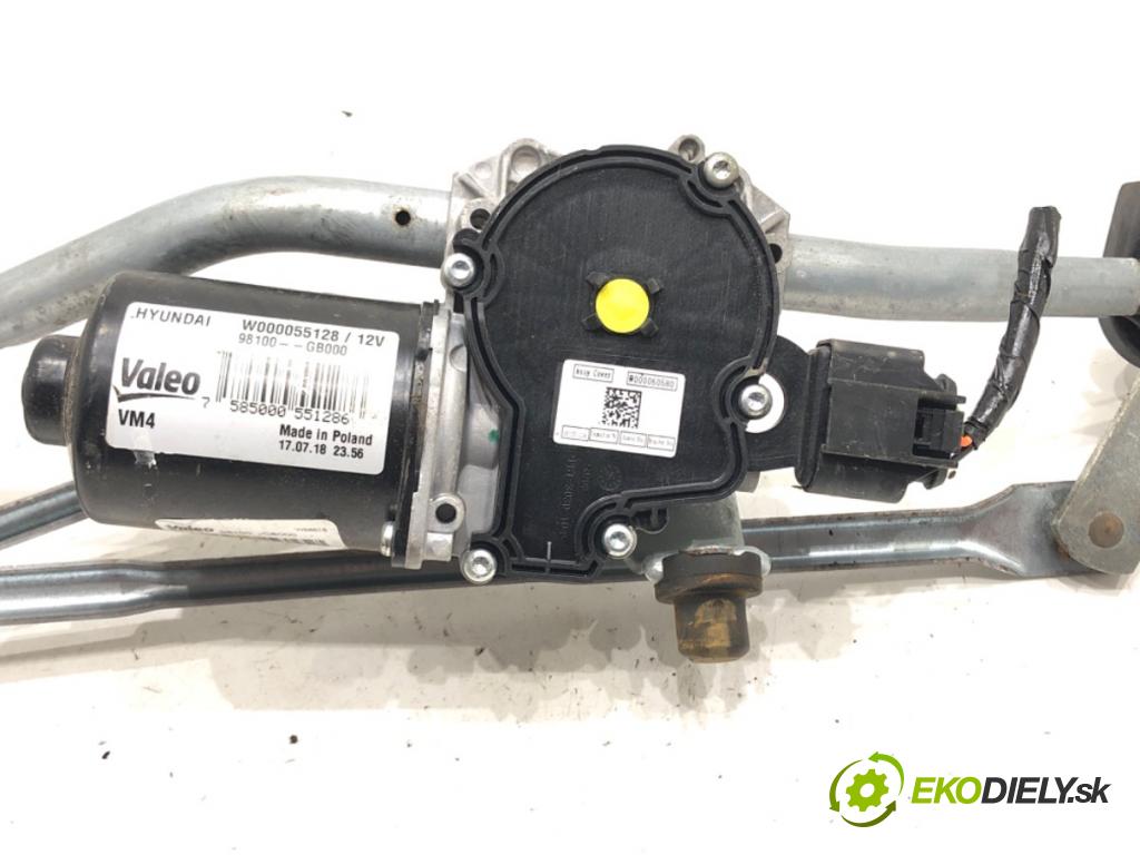 HYUNDAI i20 II (GB, IB) 2014 - 2022    1.2 62 kW [84 KM] benzyna 2014 - 2022  Mechanizmus stieračov predný 98100-C8000 (Motorčeky stieračov predné)