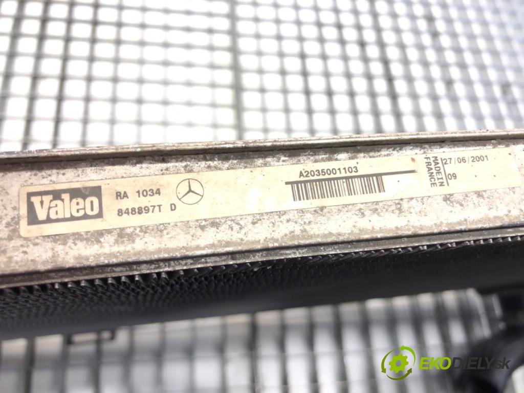 MERCEDES-BENZ KLASA C (W203) 2000 - 2007    C 240 (203.061) 125 kW [170 KM] benzyna 2000 - 2007  chladič vody A2035001103 (Chladiče vody)