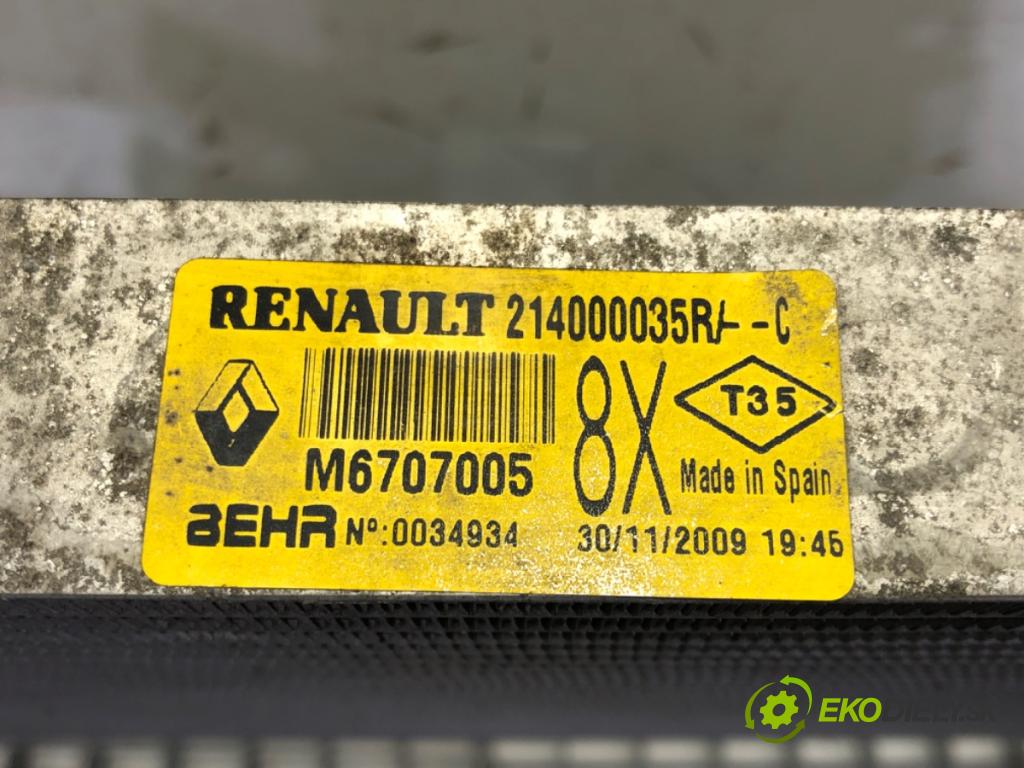RENAULT LAGUNA III (BT0/1) 2007 - 2015    2.0 dCi (BT01, BT08, BT09, BT0E, BT0K, BT12, BT1C, BT1D,... 110 kW [150 KM] olej napędowy 2007 - 20  chladič vody 214000035R (Chladiče vody)