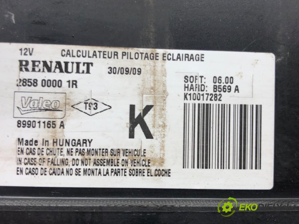 RENAULT LAGUNA III (BT0/1) 2007 - 2015    2.0 dCi (BT01, BT08, BT09, BT0E, BT0K, BT12, BT1C, BT1D,... 110 kW [150 KM] olej napędowy 2007 - 20  Modul Riadiaca jednotka svetiel 285800001R (Ostatné)