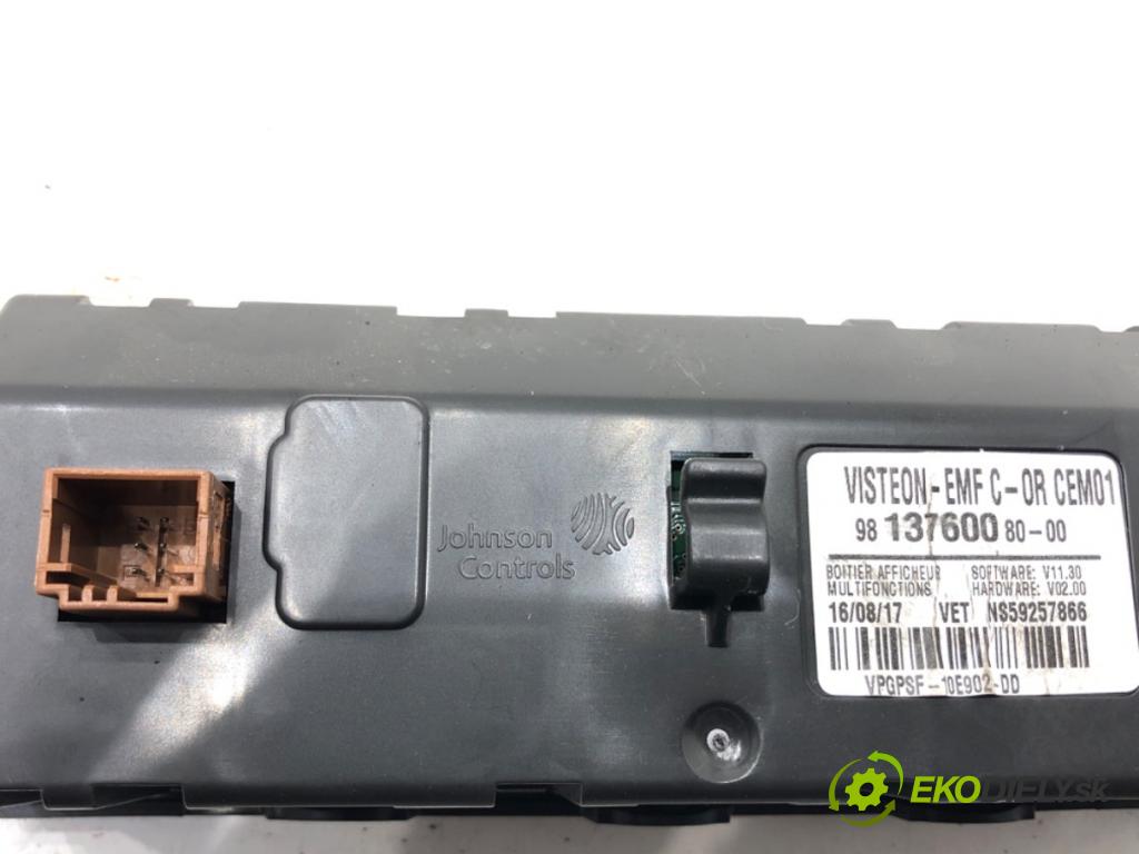 CITROEN C-ELYSEE (DD_) 2012 - 2022    1.6 VTi 115 85 kW [115 KM] benzyna 2012 - 2022  Dislpej 9813760080 (Prístrojové dosky, displeje)