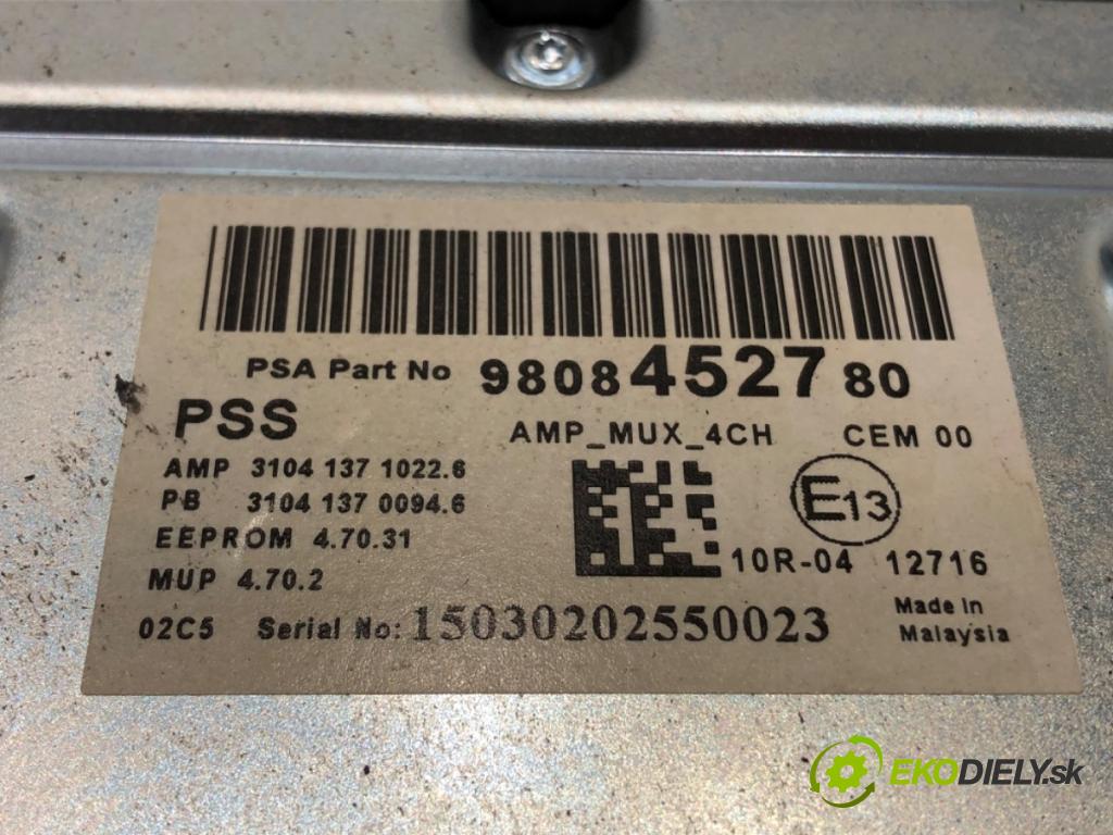 PEUGEOT 308 SW II (LC_, LJ_, LR_, LX_, L4_) 2014 - 2021    2.0 GT HDi 180 / BlueHDi 180 133 kW [181 KM] olej napędowy 2014 - 2021  Zosilňovač 9808452780 (Zosilňovače)