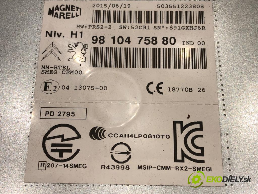 PEUGEOT 308 SW II (LC_, LJ_, LR_, LX_, L4_) 2014 - 2021    2.0 GT HDi 180 / BlueHDi 180 133 kW [181 KM] olej napędowy 2014 - 2021  RADIO 9810475880 (Audio zariadenia)
