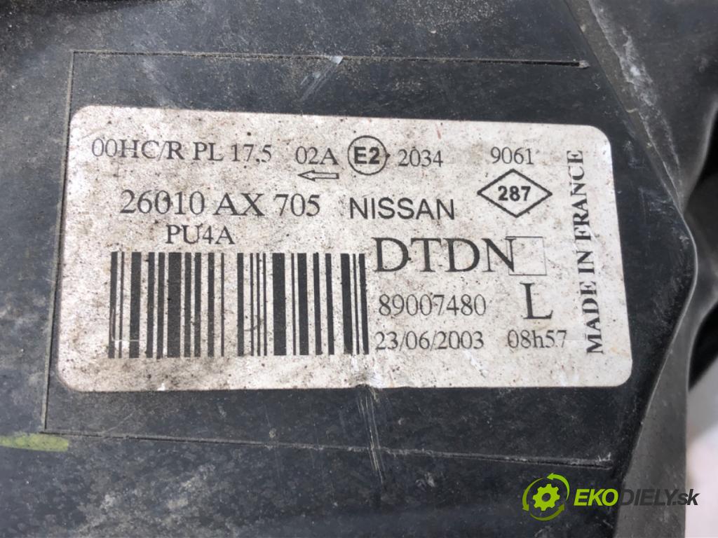 NISSAN MICRA III (K12) 2002 - 2010    1.2 16V 48 kW [65 KM] benzyna 2003 - 2010  Svetlomet pravy predný 26010AX705