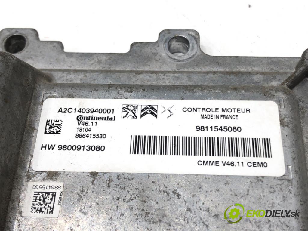 PEUGEOT 208 I (CA_, CC_) 2012 - 2022    1.2 VTI 82 60 kW [82 KM] benzyna 2012 - 2022  riadiaca jednotka Motor 9811545080 (Riadiace jednotky)