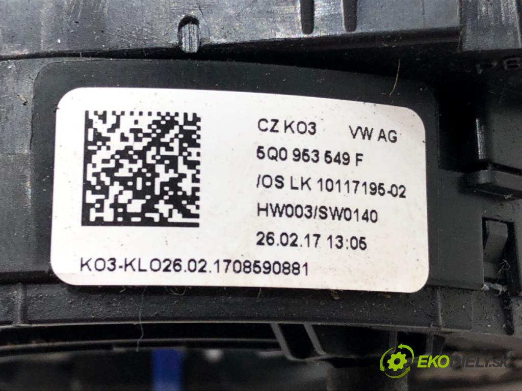 VW GOLF VII (5G1, BQ1, BE1, BE2) 2012 - 2022    1.8 TSI 125 kW [170 KM] benzyna 2013 - 2022  Krúžok, slimák airbag 5Q0953549F (Airbagy)