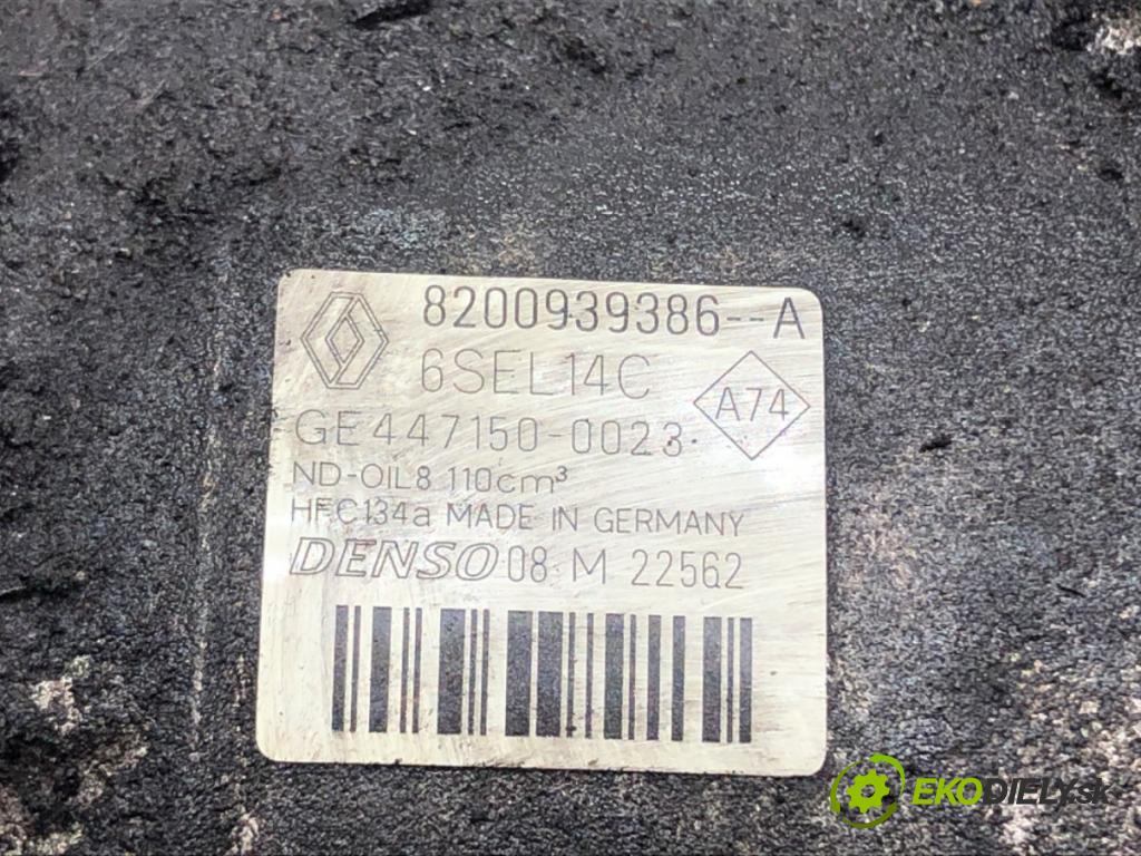 RENAULT MEGANE III Hatchback Van (BZ_) 2008 - 2015    1.5 dCi (BZ0D, BZ1G, BZ1F, BZ1M, BZ1W, BZ0R, BZ10) 81 kW [110 KM] olej napędowy 2009 - 2015  kompresor klimatizace 8200939386A (Kompresory)