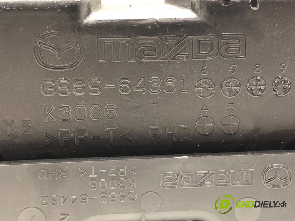 MAZDA 6 Kombi (GH) 2007 - 2013    2.2 MZR-CD (GH10) 120 kW [163 KM] olej napędowy 2008 - 2013  Držiak na nápoje GS8S-64361 (Úchyty, držiaky na nápoje)