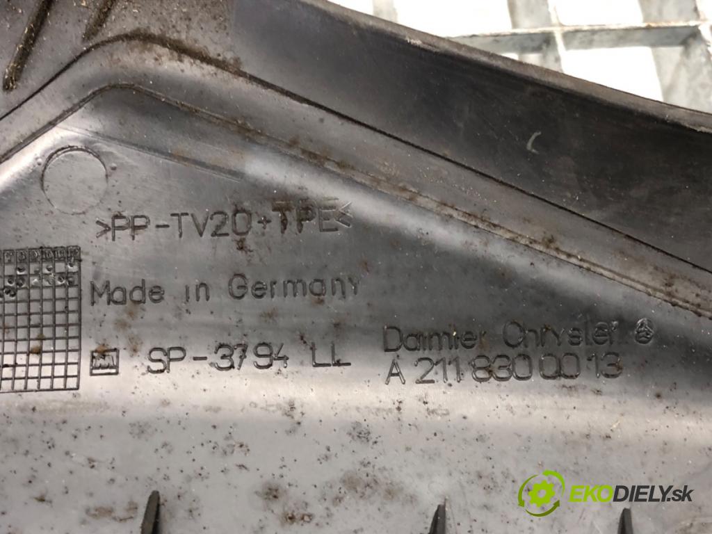 MERCEDES-BENZ KLASA E (W211) 2002 - 2009    E 270 CDI (211.016) 130 kW [177 KM] olej napędowy 2002 - 2008  Torpédo, plast pod čelné okno A2118300013 (Torpéda)