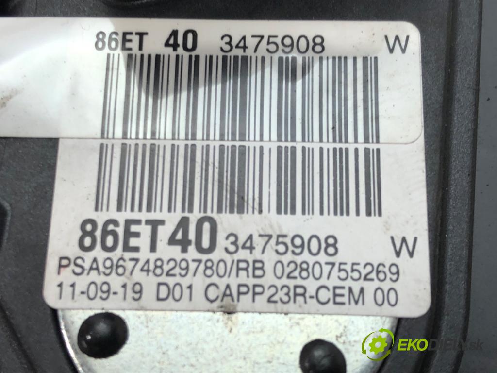 PEUGEOT PARTNER Nadwozie pełne/minivan (K9) 2018 - 2022    1.5 BlueHDi 100 75 kW [102 KM] olej napędowy 2019 - 2022  Potenciometer plynu 0280755269 (Pedále)