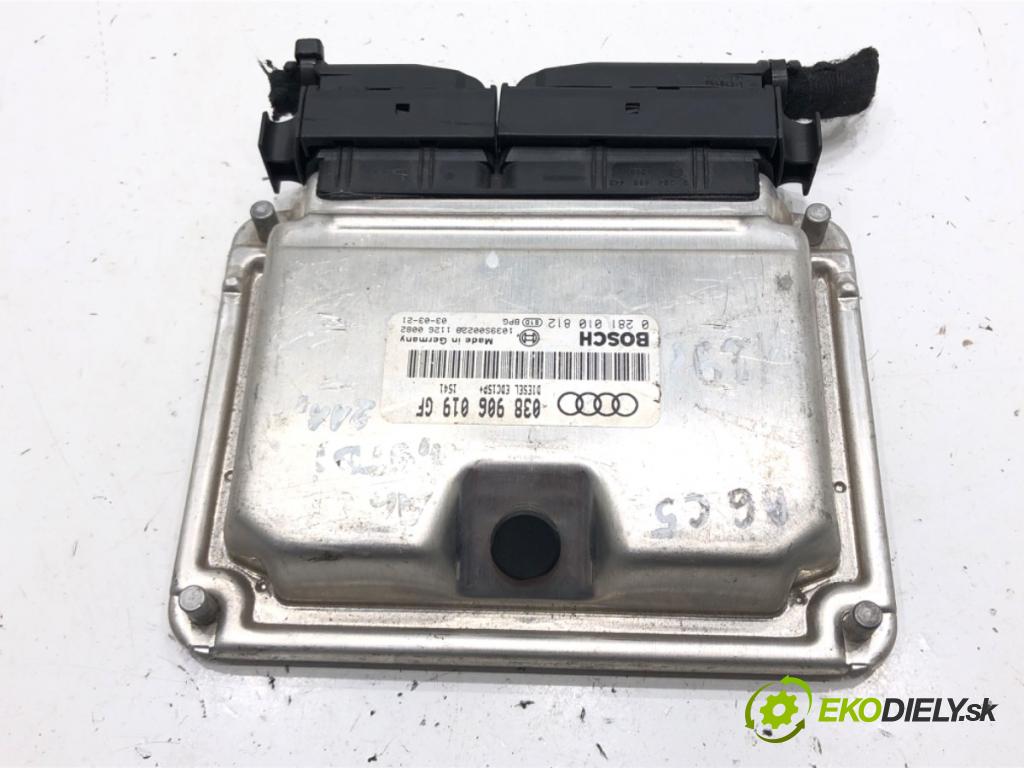 AUDI A6 C5 Avant (4B5) 1997 - 2005    1.9 TDI 96 kW [130 KM] olej napędowy 2001 - 2005  riadiaca jednotka Motor 038906019GF (Riadiace jednotky)