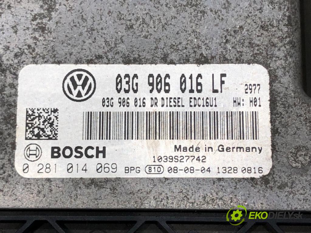 VW CADDY III Nadwozie pełne/minivan (2KA, 2KH, 2CA, 2CH) 2004 - 2015    2.0 SDI 51 kW [70 KM] olej napędowy 2004 - 2010  riadiaca jednotka Motor 03G906016LF (Riadiace jednotky)