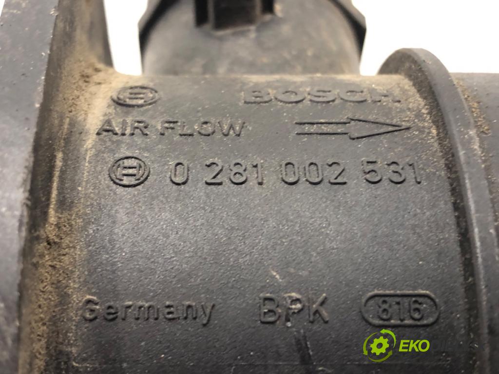 VW CADDY III Nadwozie pełne/minivan (2KA, 2KH, 2CA, 2CH) 2004 - 2015    2.0 SDI 51 kW [70 KM] olej napędowy 2004 - 2010  Váha vzduchu 0281002531 (Váhy vzduchu)