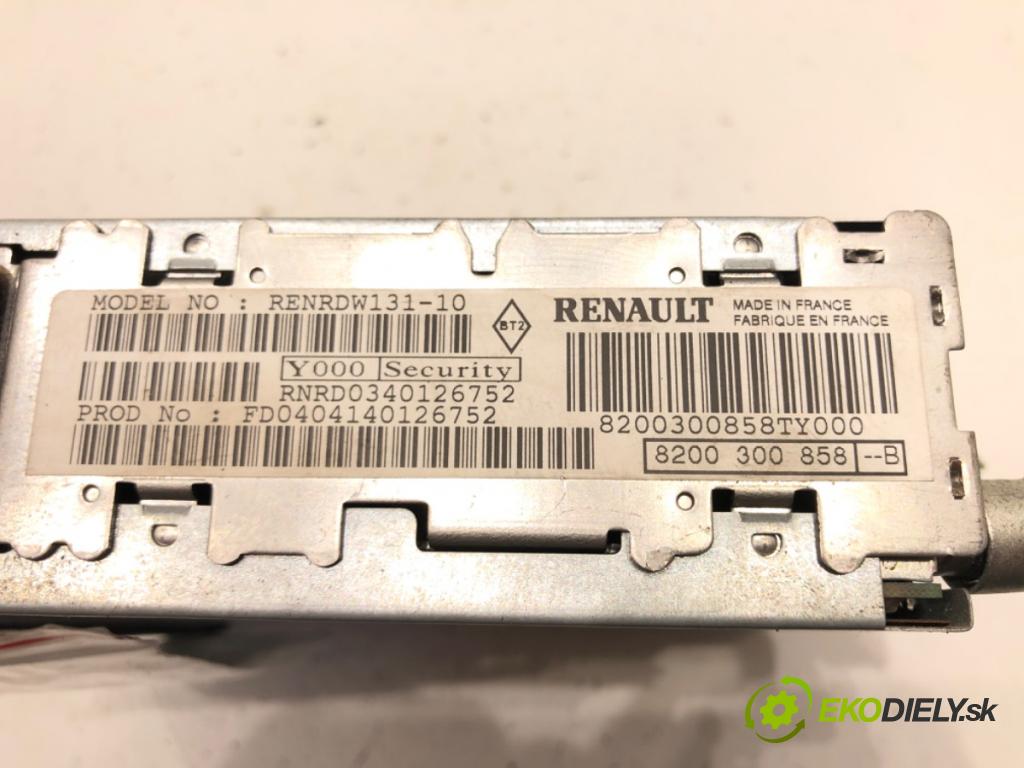 RENAULT SCÉNIC II (JM0/1_) 2003 - 2010    1.6 (JM0C, JM0J, JM1B) 83 kW [113 KM] benzyna 2003 - 2006  RADIO 8200300858-B (Audio zariadenia)