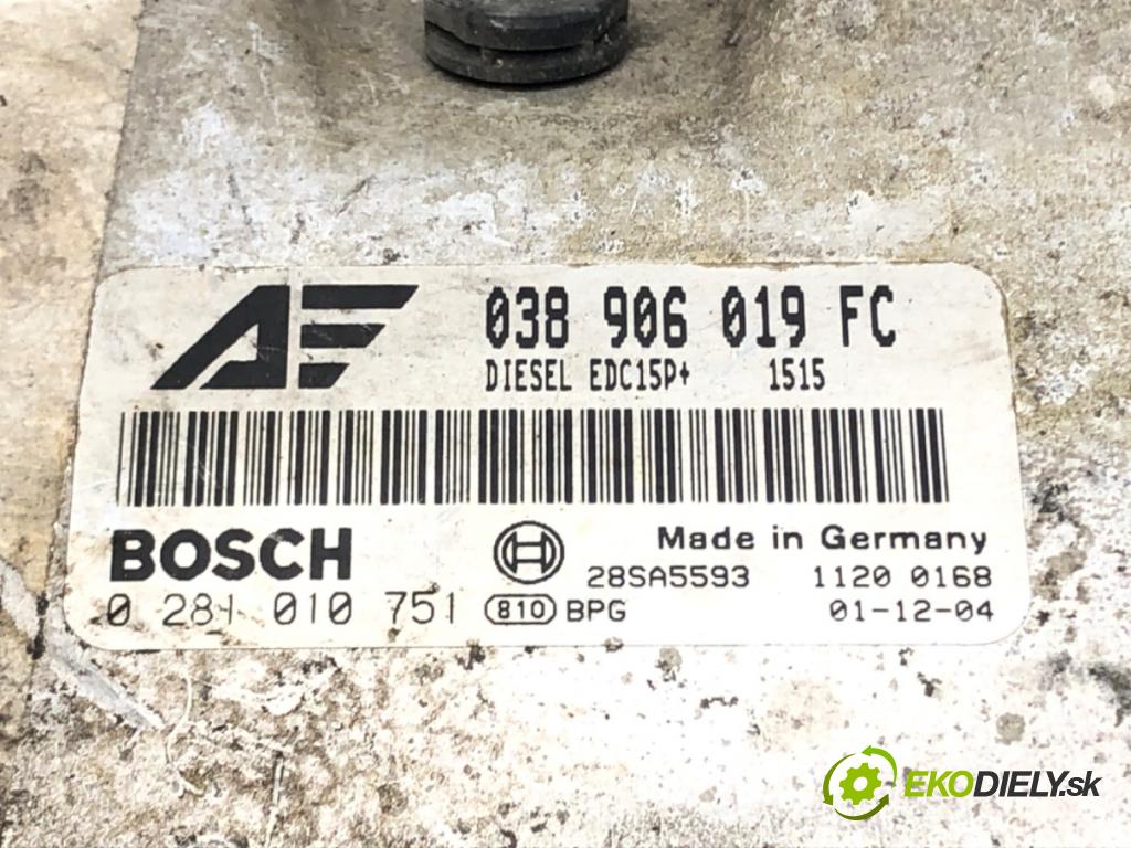 SEAT ALHAMBRA (7V8, 7V9) 1996 - 2010    1.9 TDI 85 kW [115 KM] olej napędowy 2000 - 2010  riadiaca jednotka Motor 038906019FC (Riadiace jednotky)