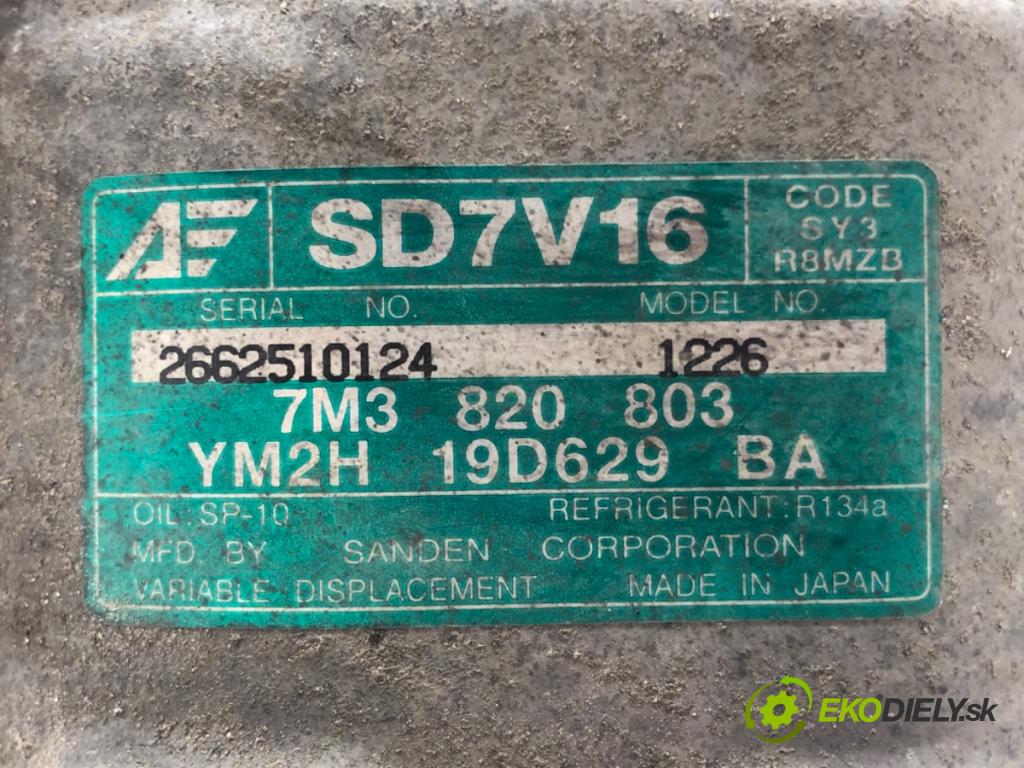 SEAT ALHAMBRA (7V8, 7V9) 1996 - 2010    1.9 TDI 85 kW [115 KM] olej napędowy 2000 - 2010  kompresor klimatizace 7M3820803 (Kompresory)