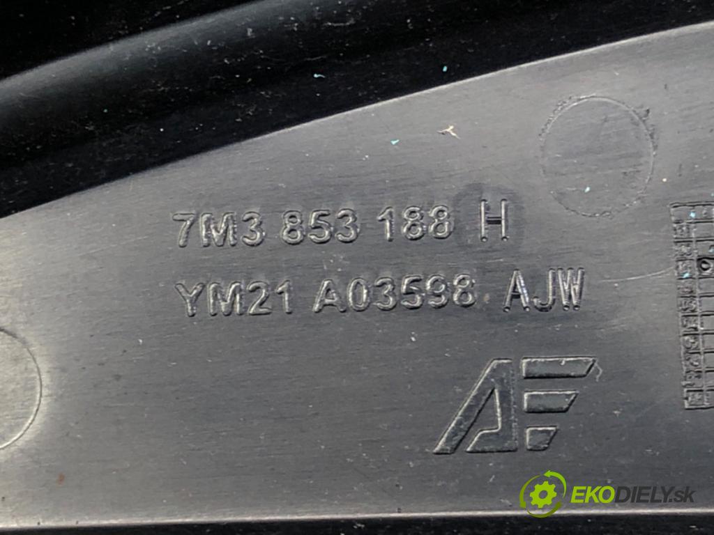 SEAT ALHAMBRA (7V8, 7V9) 1996 - 2010    1.9 TDI 85 kW [115 KM] olej napędowy 2000 - 2010  Torpédo, plast pod čelné okno  (Torpéda)