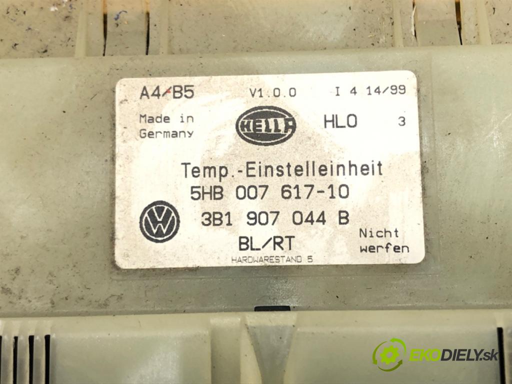 VW GOLF IV (1J1) 1997 - 2008    1.6 74 kW [100 KM] benzyna 1997 - 2004  Panel ovládania kúrenia 3B1907044B (Prepínače, spínače, tlačidlá a ovládače kúrenia)