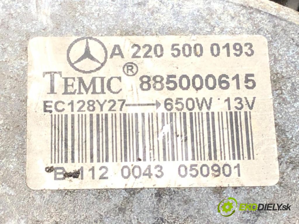 MERCEDES-BENZ KLASA S (W220) 1998 - 2005    S 320 (220.065, 220.165) 165 kW [224 KM] benzyna 1998 - 2005  Ventilátor chladiča A2205000193 (Ventilátory)