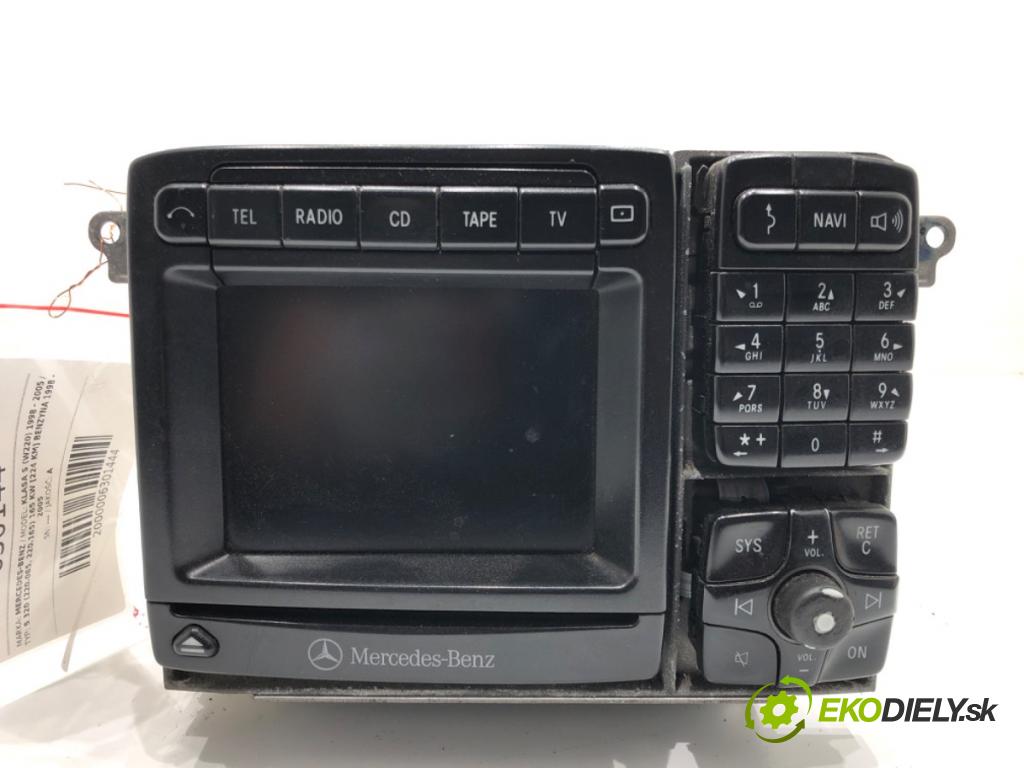 MERCEDES-BENZ KLASA S (W220) 1998 - 2005    S 320 (220.065, 220.165) 165 kW [224 KM] benzyna 1998 - 2005  RADIO A2208203789 (Audio zariadenia)