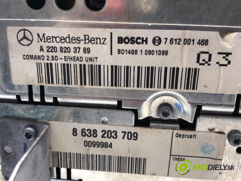 MERCEDES-BENZ KLASA S (W220) 1998 - 2005    S 320 (220.065, 220.165) 165 kW [224 KM] benzyna 1998 - 2005  RADIO A2208203789 (Audio zariadenia)