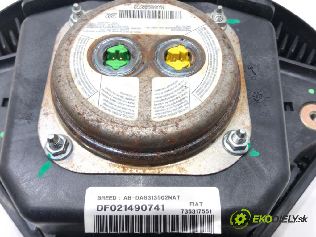 FIAT STILO (192_) 2001 - 2010    1.9 JTD (192_XE1A) 85 kW [115 KM] olej napędowy 2001 - 2006  AirBag volantu 735317551 (Airbagy)