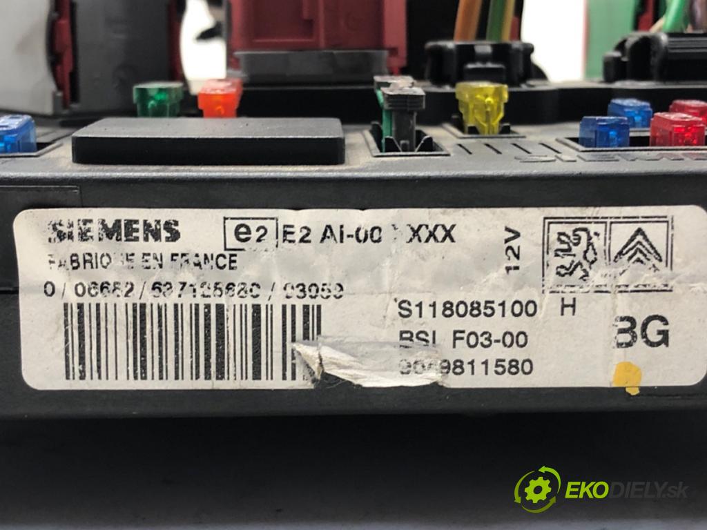CITROEN C3 I (FC_, FN_) 2002 - 2022    1.4 16V HDi 66 kW [90 KM] olej napędowy 2002 - 2022  modul BSI 9649811580 (Pojistkové skříňky)