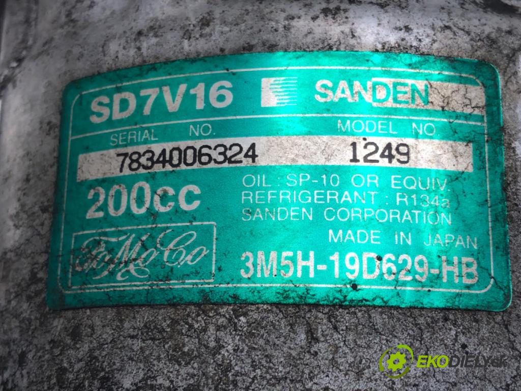 FORD FOCUS C-MAX (DM2) 2003 - 2007    2.0 TDCi 100 kW [136 KM] olej napędowy 2003 - 2007  kompresor klimatizace 3M5H-19D629-HB (Kompresory)