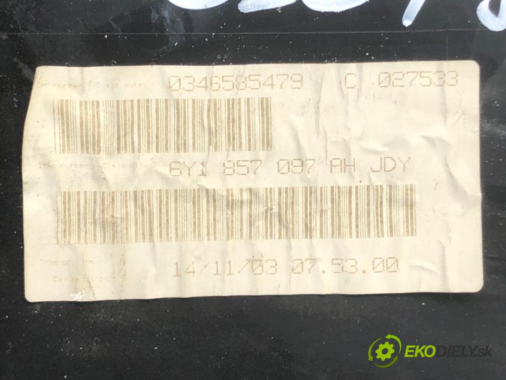 SKODA FABIA I (6Y2) 1999 - 2008    2.0 85 kW [116 KM] benzyna 1999 - 2008  Priehradka, kastlík spolujazdca  (Priehradky, kastlíky)