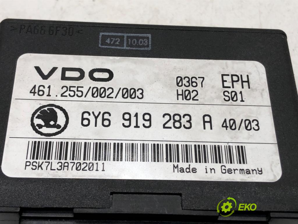 SKODA FABIA I (6Y2) 1999 - 2008    2.0 85 kW [116 KM] benzyna 1999 - 2008  Modul PDC 6Y6919283A (Ostatné)